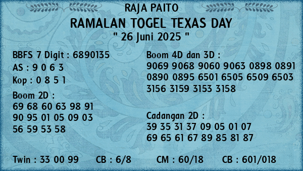 Prediksi Texas Day