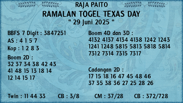 Prediksi Texas Day