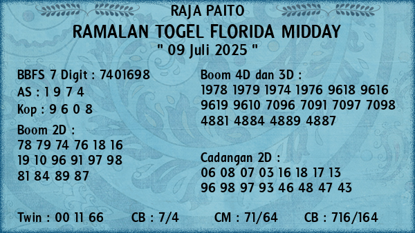 Prediksi Florida Midday