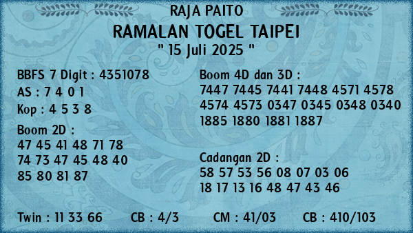 Prediksi Taipei
