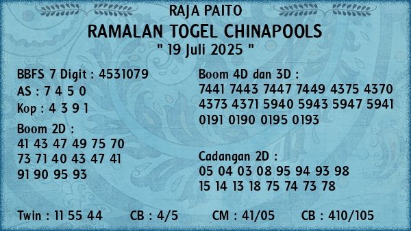 Prediksi Chinapools